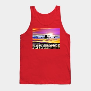 Airplane Landing at London Heathrow Tank Top